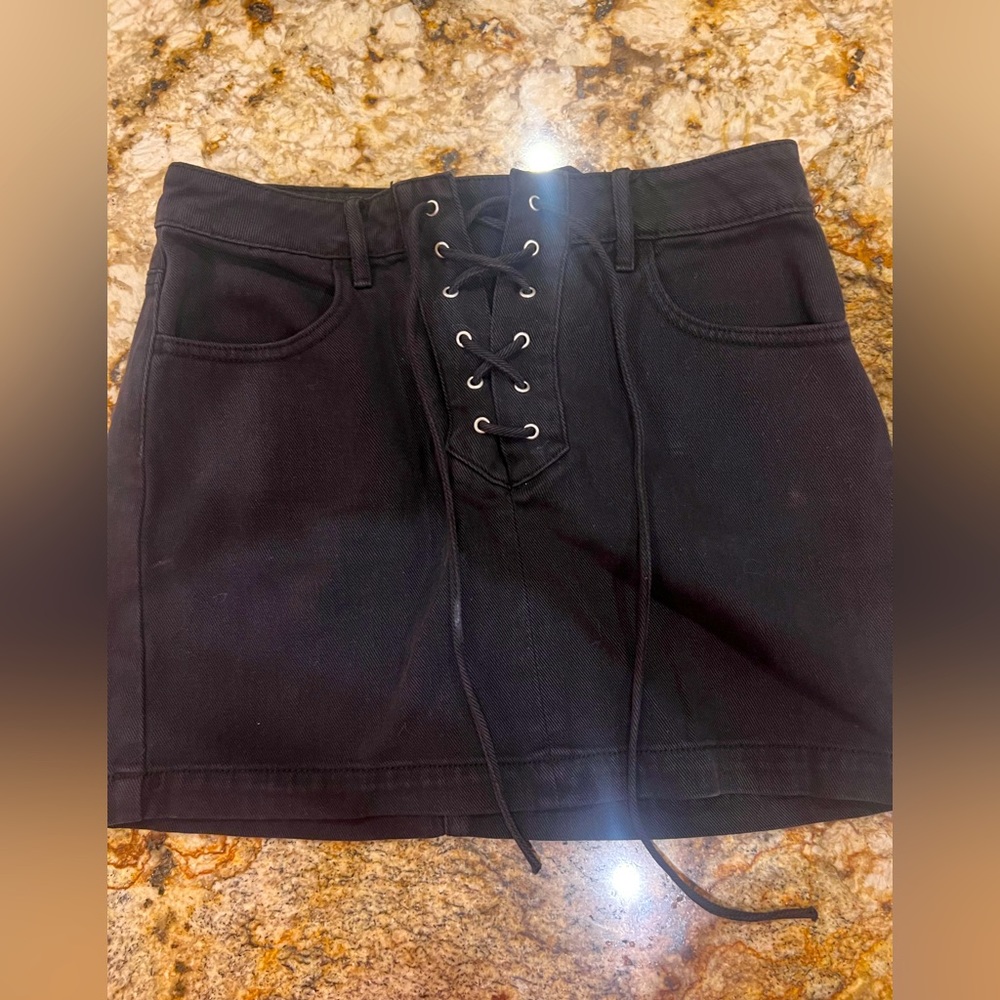 Pacsun Black Denim Skirt